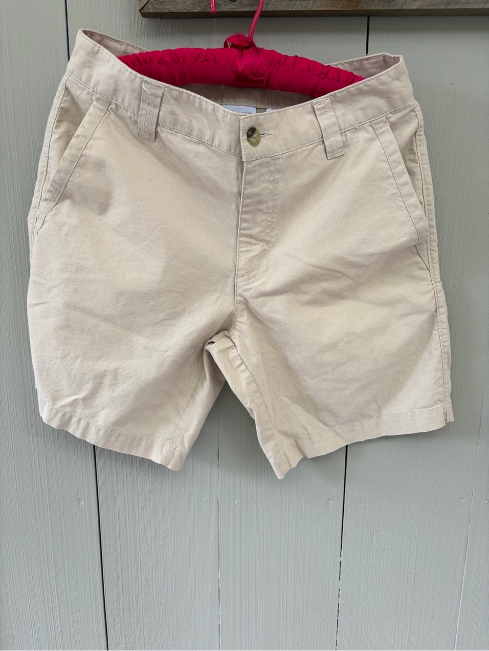 Columbia Men's Flat-Front Chino Shorts - Cream